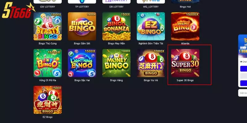 Super 30 Bingo – Trò Chơi Lô Tô Tốc Độ Cực Hấp Dẫn Cho Mọi Người Chơi 1 Giới thiệu game Super 30 Bingo