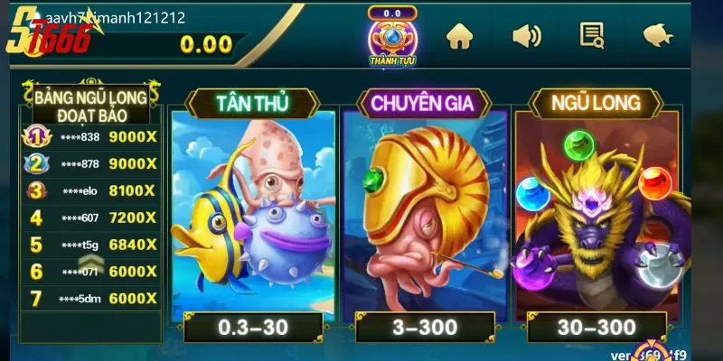 Bắn Cá Ngũ Long – Truy Tìm Kho Báu Rồng Vàng Giữa Lòng Đại Dương 2 Hướng dẫn chơi Bắn Cá Ngũ Long